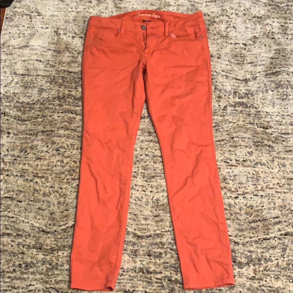 Coral American Eagle Jeans